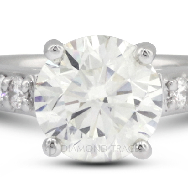 1.98ct G-SI2 Round Natural Certified Diamonds 950 Plat. Classic Engagement Ring