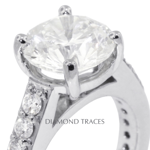 68ct E SI2 Round Genuine Diamond 14k Gold Classic Engagement Ring 3