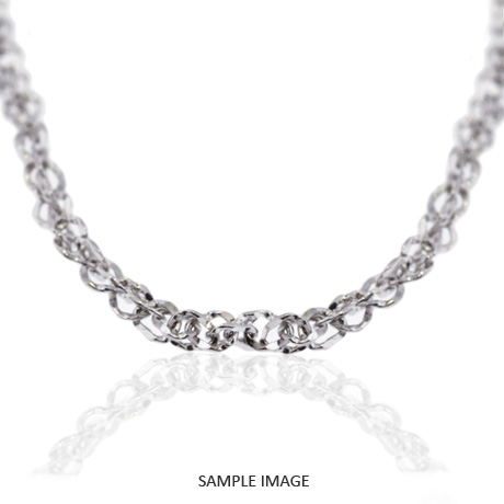 14k White Gold Cable Link Chain