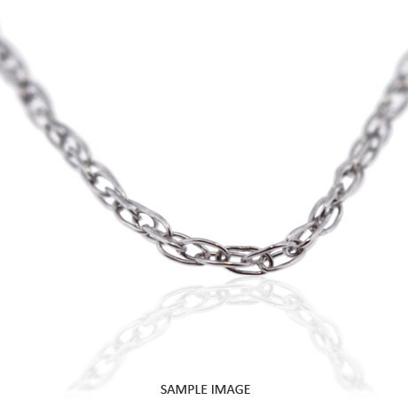 14k White Gold Carded Rope Chain