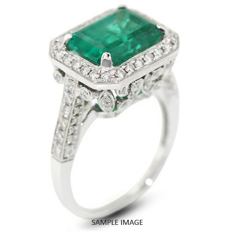 1950's Diamond Emerald 18K White Gold Bypass Estate Ring – Bardys Estate  Jewelry