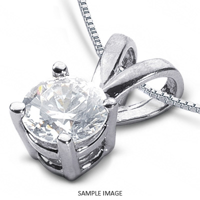 Platinum Classic Style Solitaire Pendant 1.33 carat D-VS2 Round Brilliant Diamond