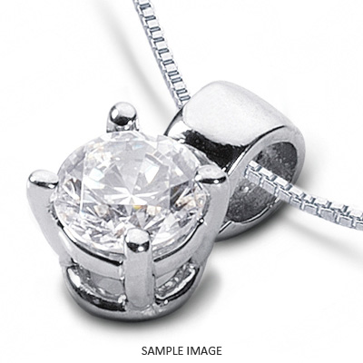 Platinum Classic Style Solitaire Pendant 0.53 carat D-SI1 Round Brilliant Diamond