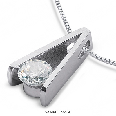Platinum Tension Style Solitaire Pendant 1.23 carat F-VS2 Round Brilliant Diamond