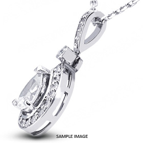 Platinum Gallery Design with Halo Pendant 2.33 carat total D-SI1 Pear Shape Diamond