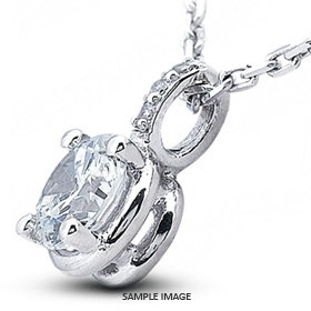 Platinum Classic Style Pendant 0.96 carat total G-VS1 Round Brilliant Diamond