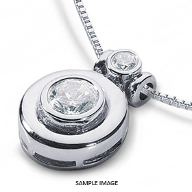 Platinum Gallery Design Pendant 1.44 carat total F-SI1 Round Brilliant Diamond