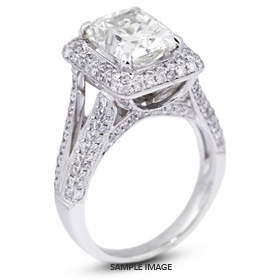 18k White Gold Split Twist Shank Semi-Mount Engagement Ring with Diamonds (1.52ct. tw.)