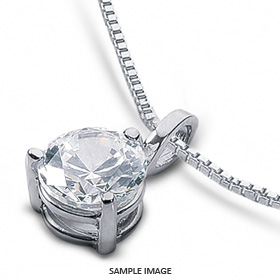 Platinum Classic Style Solitaire Pendant 0.62 carat D-VS2 Round Brilliant Diamond